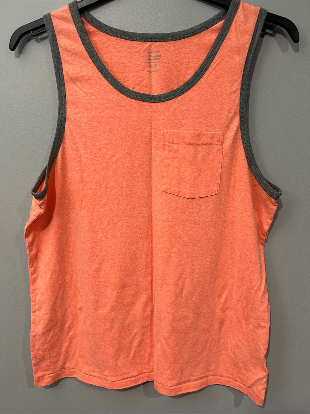 Old Navy Coral Tank with Charcoal Trim